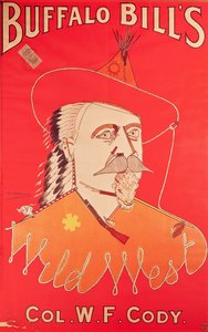 Affiche publicitaire pour le spectacle Wild West de Buffalo Bill, publiée par Weiners Ltd., Londres
